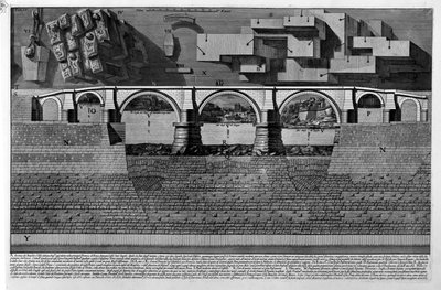 Mausoleum of Hadrian (part of tav.) by Giovanni Battista Piranesi